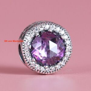 Pandora RADIANT PURPLE stone Charm 791725NCC / Charms for Pandora /Silver Charms